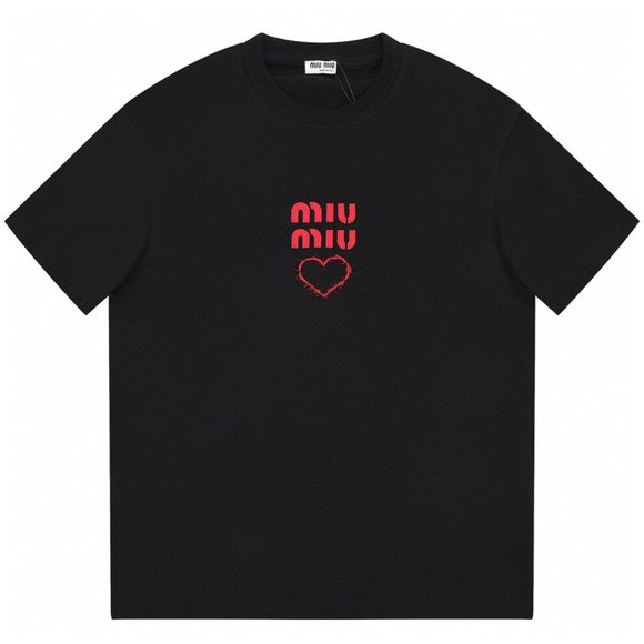 Miu Miu | Tops | Miumiu New Embroidery Womens Tshirt | Poshmark
